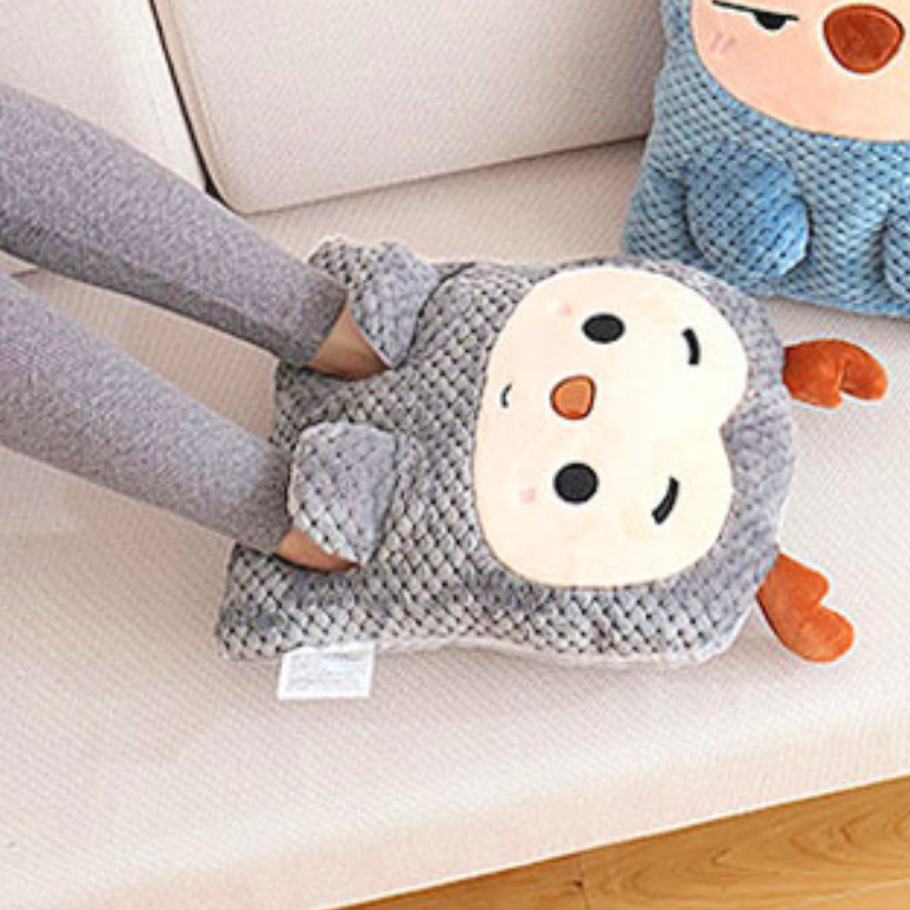 usb 온열 발난로 인형 신는 발난로 풋워머 - 상품 이미지