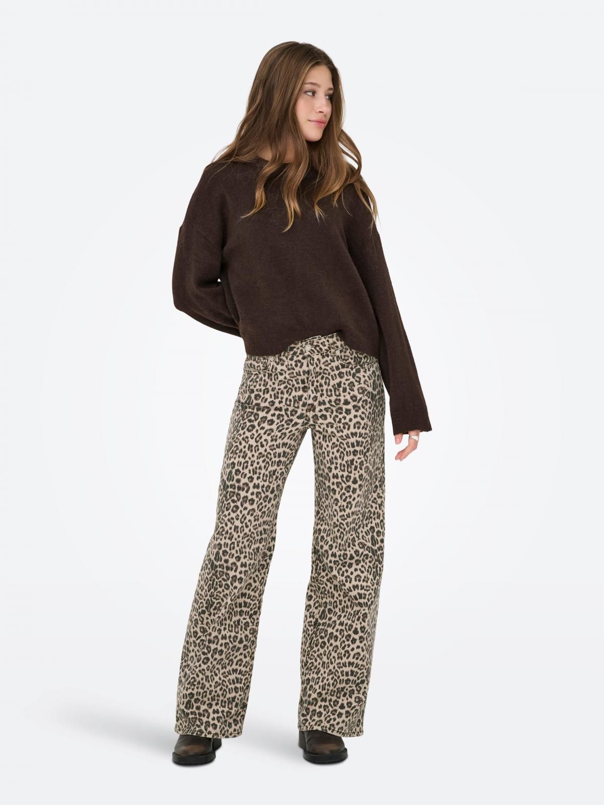온리 볼륨 라운드넥 니트 브라운 15368976_282_1253090 BROWN / COFFEE BEAN - 상세 이미지 5