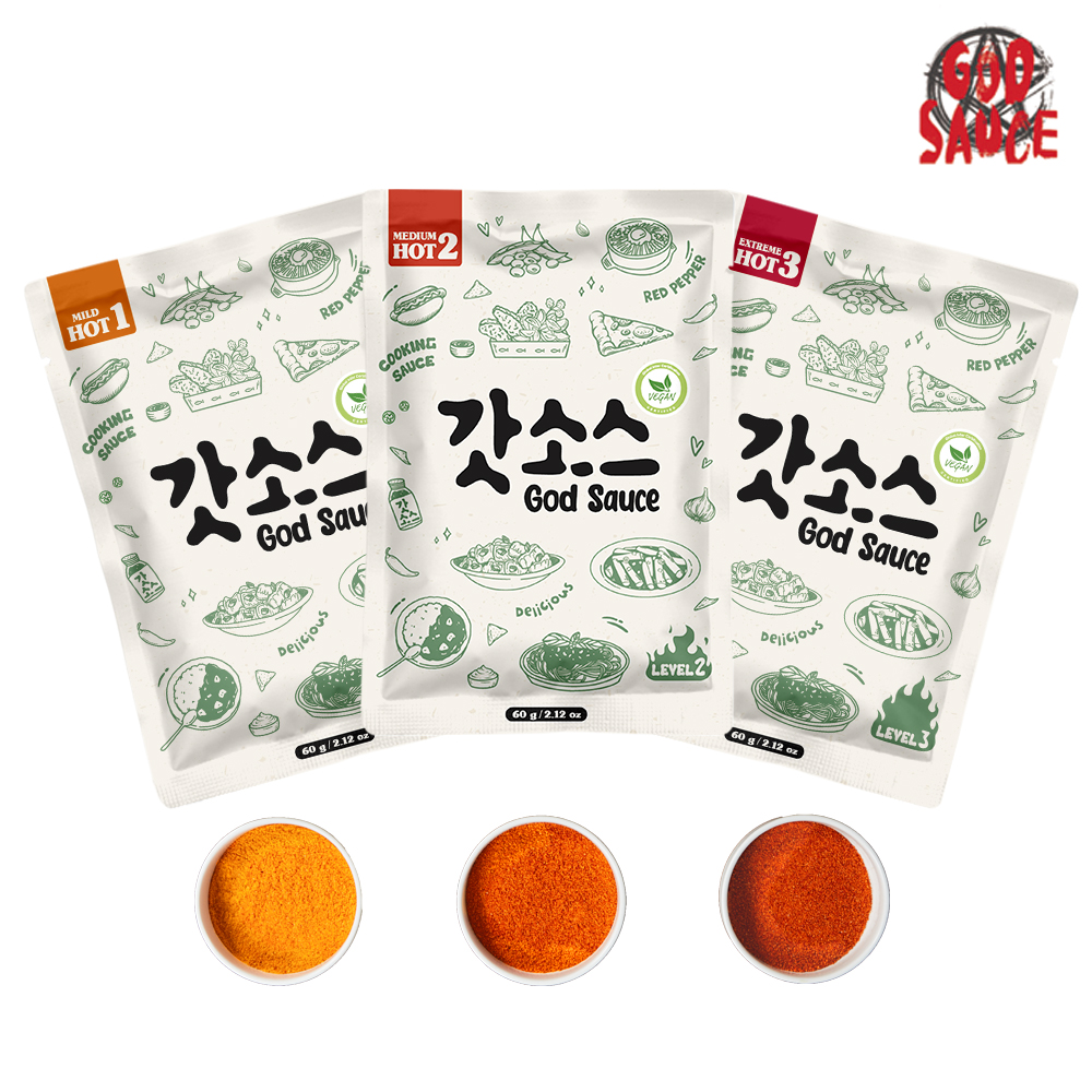 비건 갓소스 2단계 매운맛 1팩 60g 지퍼락 / 맛 선택가능 떡볶이소스 - 상세 이미지 4