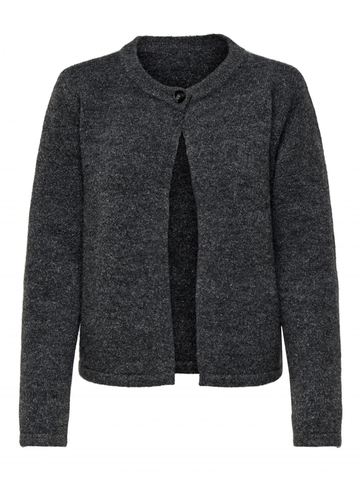 온리 데일리 라운드넥 니트 버튼 카디건 15346333_2383 GREY / DARK GREY MELANGE - 상세 이미지 3