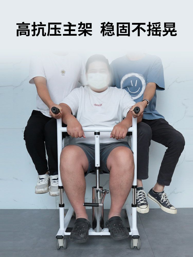 유압식 이동 경량 접이식 환자이동 보조 리프트 테이블 수동+개폐식쿠션+식탁 - 상세 이미지 4