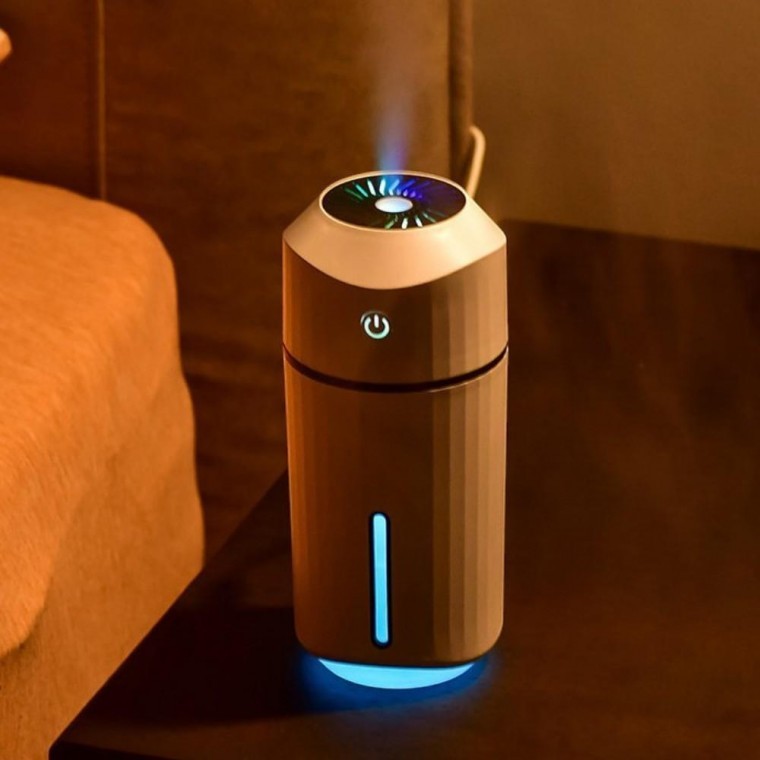 초미세 가습 USB 충전식 가습기 LED 무드등 저소음 차량용 미니가습기 - 상품 이미지