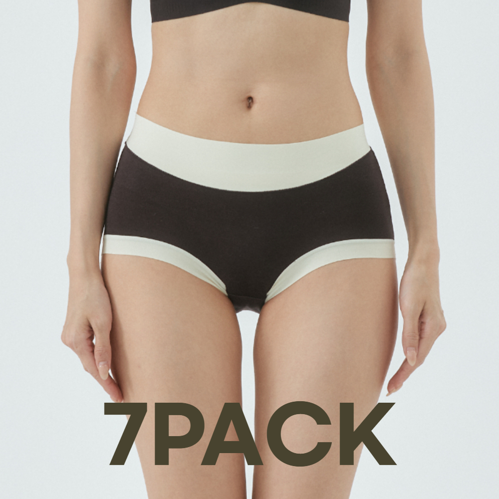 여성 팬티 [7일팩] 언더액티브 코지 모달팬티 Y존 편한 심리스 순면 여자 국민 드로즈 제품 이미지