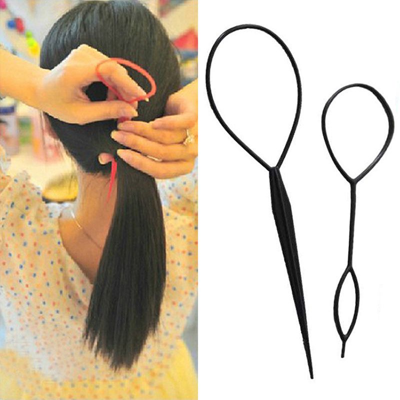 올림 머리 고정 도구 가이드 스틱 헤어 악세사리 메이크업 혼주 똥머리 묶는법 재료 기구 - 상품 이미지