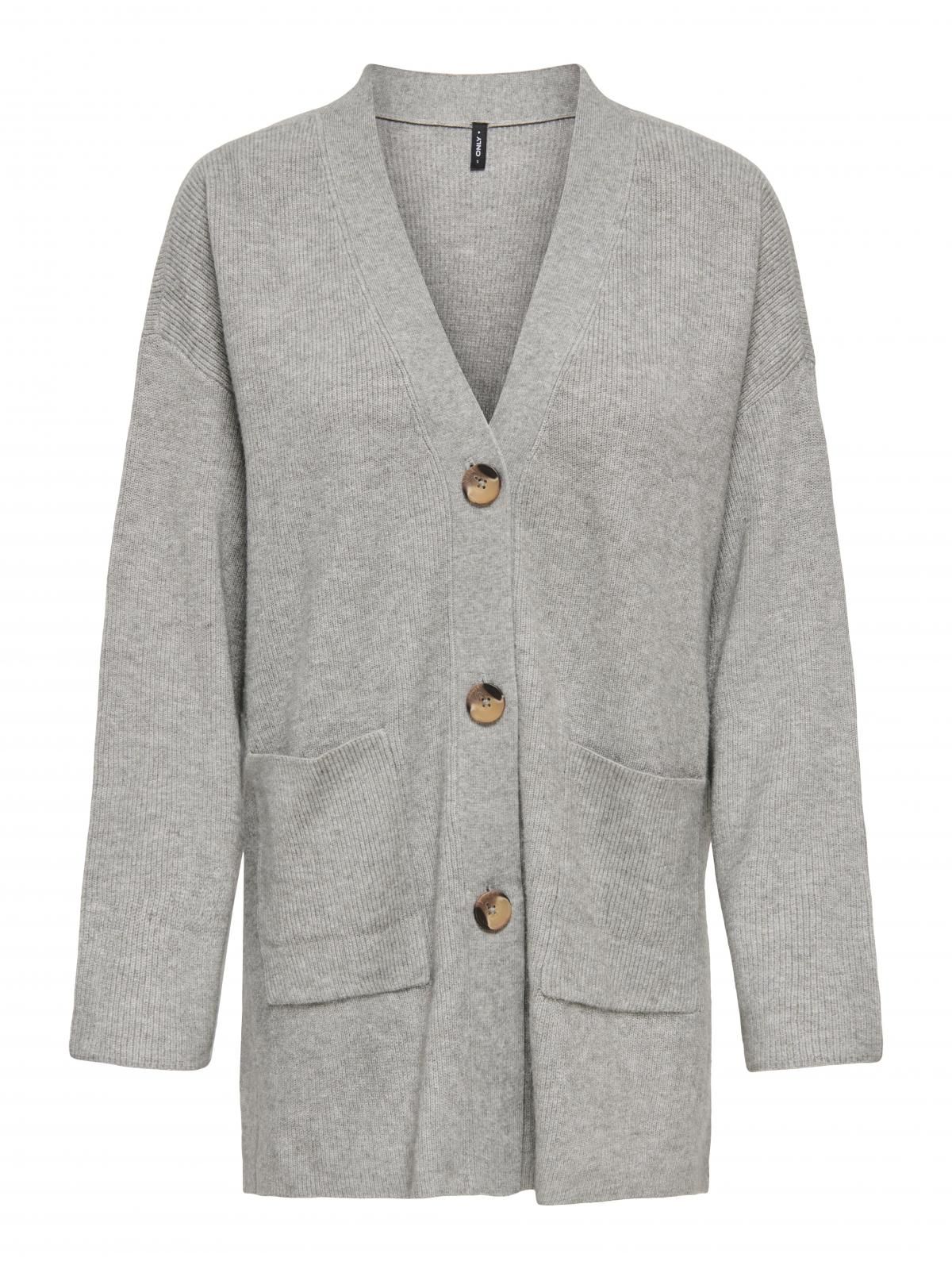 온리 라이트그레이 브이넥 니트 가디건 15351147_2382 GREY / MEDIUM GREY MELANGE - 상세 이미지 4