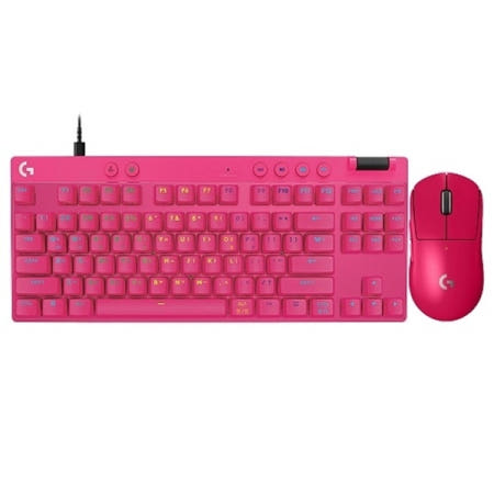 로지텍 로지텍 G PRO X SUPERLIGHT 2c + PRO X TKL RAPID 키보드 마우스 세트 (핑크)