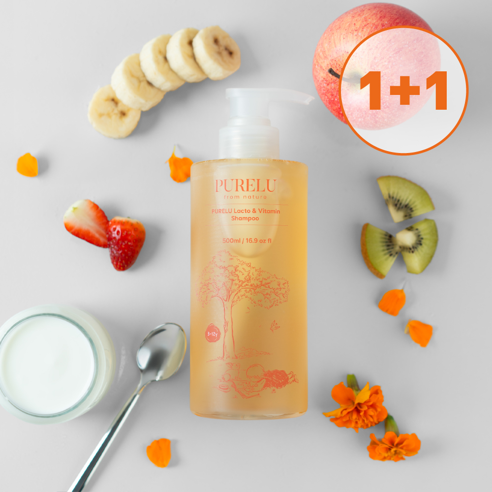 퓨어루 락토 비타민 키즈 샴푸 유기농 단백질 유아 청소년 어린이 약산성 500ml, 2개 - 상품 이미지