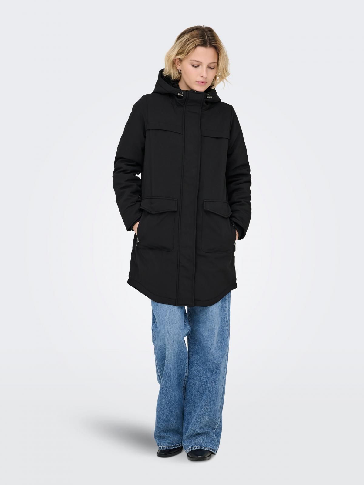 온리 테크니컬 경량 블랙 숏패딩 15192522_2161 BLACK / BLACK - 상세 이미지 2