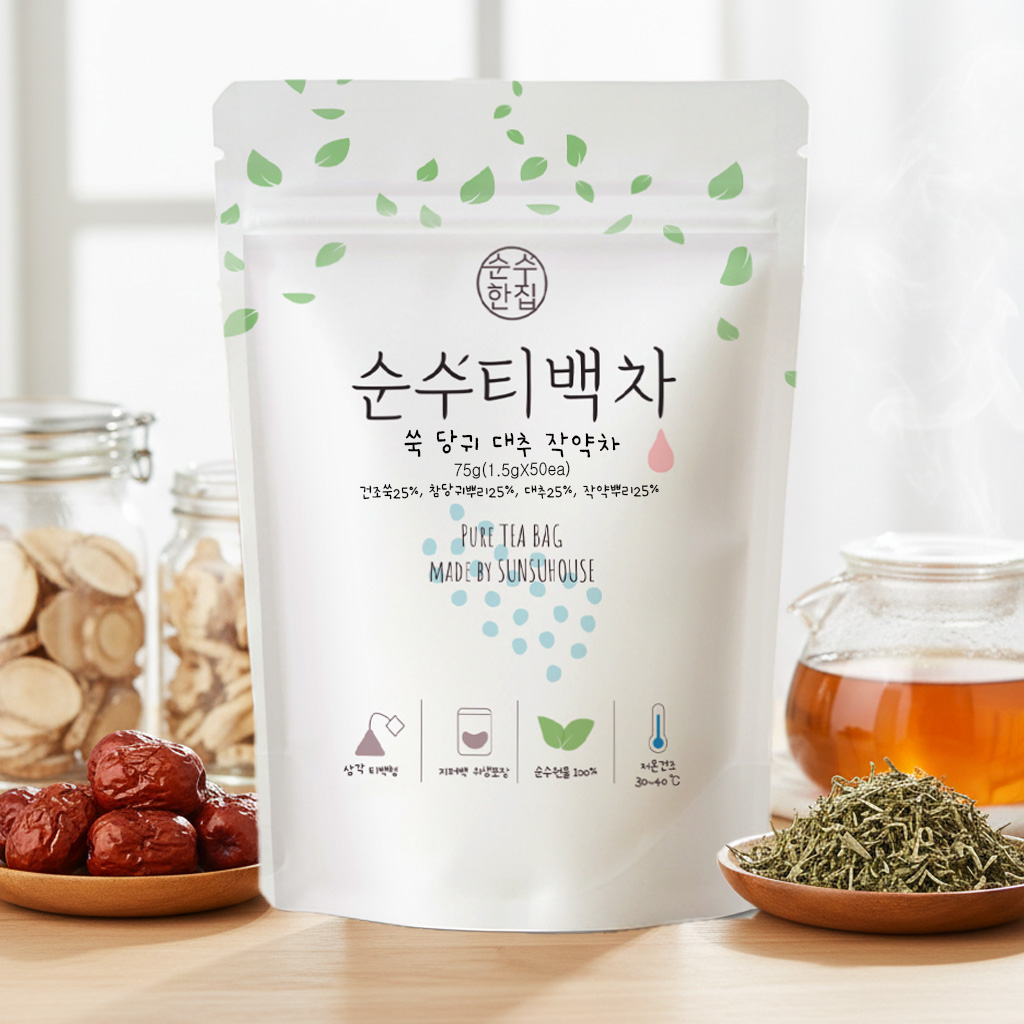 1+1 티백 50개입 쑥차 당귀차 대추작약차 이미지 2