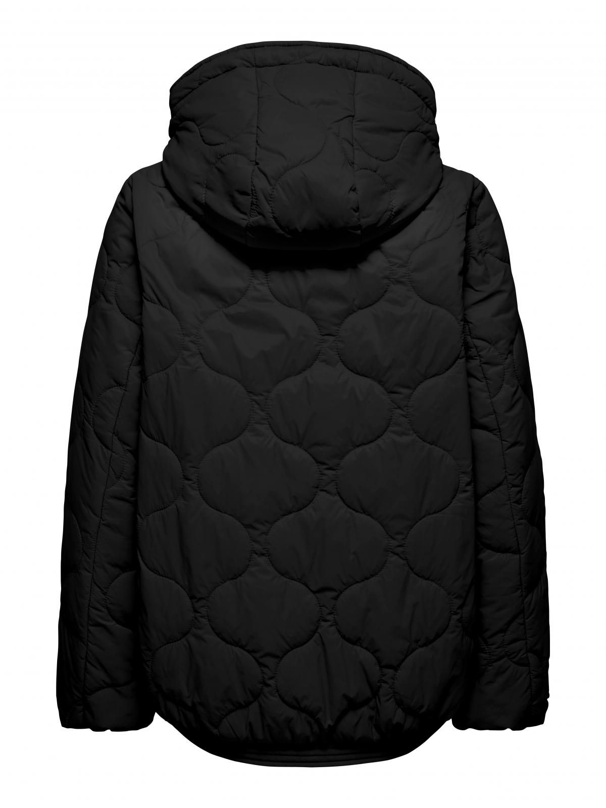 온리 테크니컬 퀼팅 후드 집업 패딩 재킷 블랙 15361128_2161 BLACK / BLACK - 상세 이미지 4