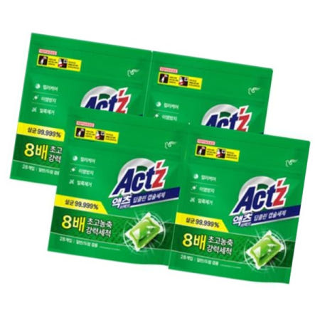 캡슐초고농축세제 액츠 퍼펙트 캡슐세제 4봉지 딥클린_28입