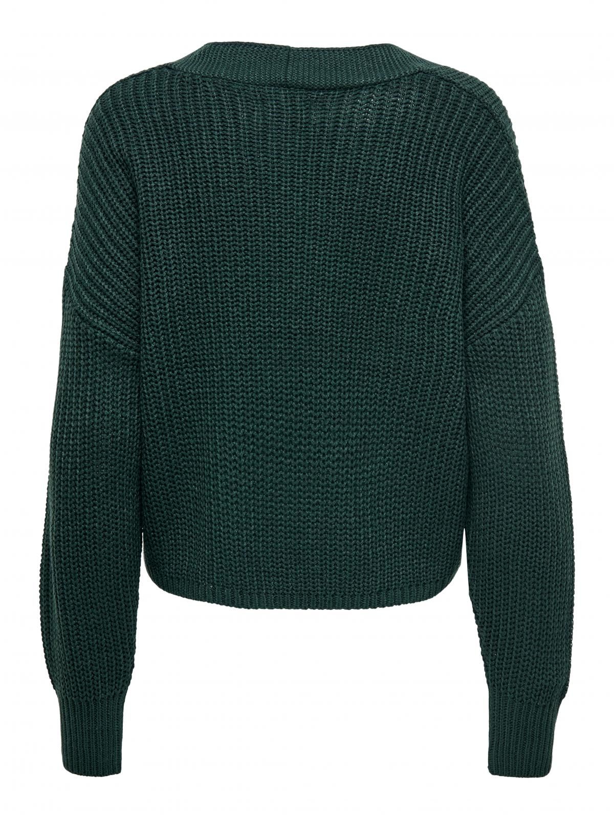 온리 브이넥 데일리 테크니컬 니트 카디건 15211521_1640 GREY / GREEN GABLES - 상세 이미지 5