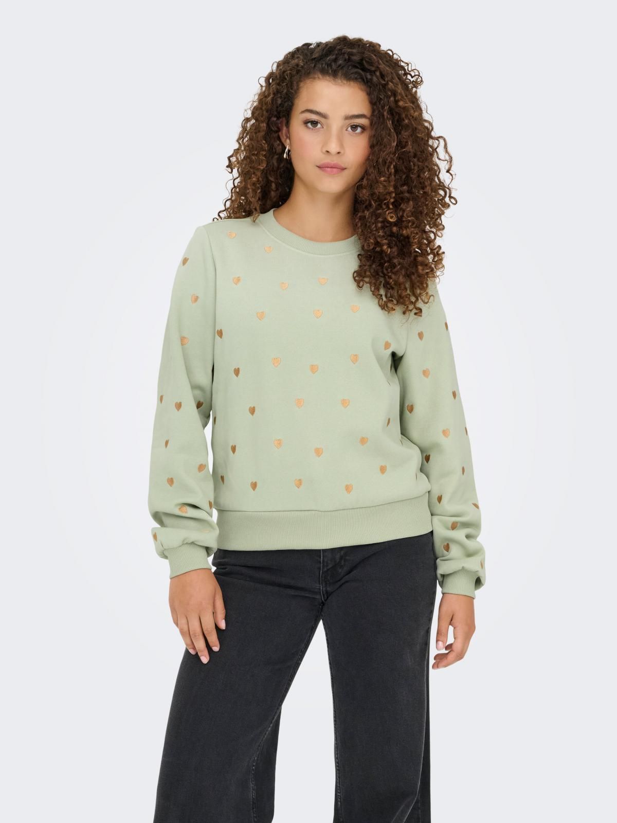 온리 프린트 라운드넥 레귤러핏 맨투맨 15355802_1661_1219725 GREY / DESERT SAGE - 상품 이미지