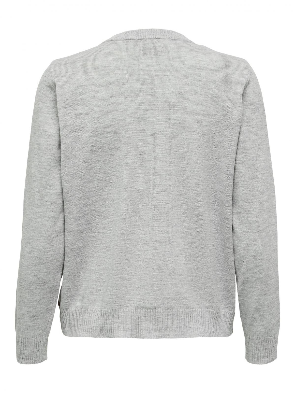 온리 크리스마스 루돌프 라운드넥 니트 15243243_2381_896658 GREY / LIGHT GREY MELANGE - 상세 이미지 4
