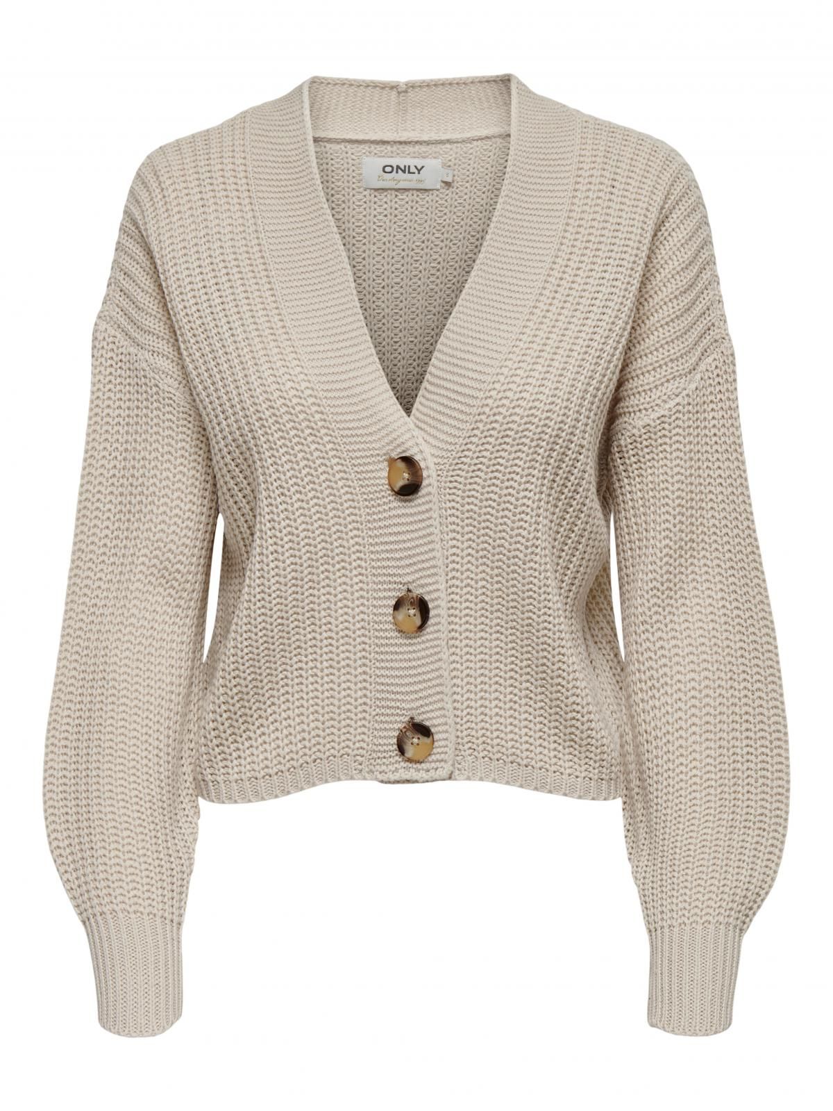 온리 테크니컬 니트 브이넥 카디건 15211521_115 BEIGE / PUMICE STONE - 상세 이미지 3