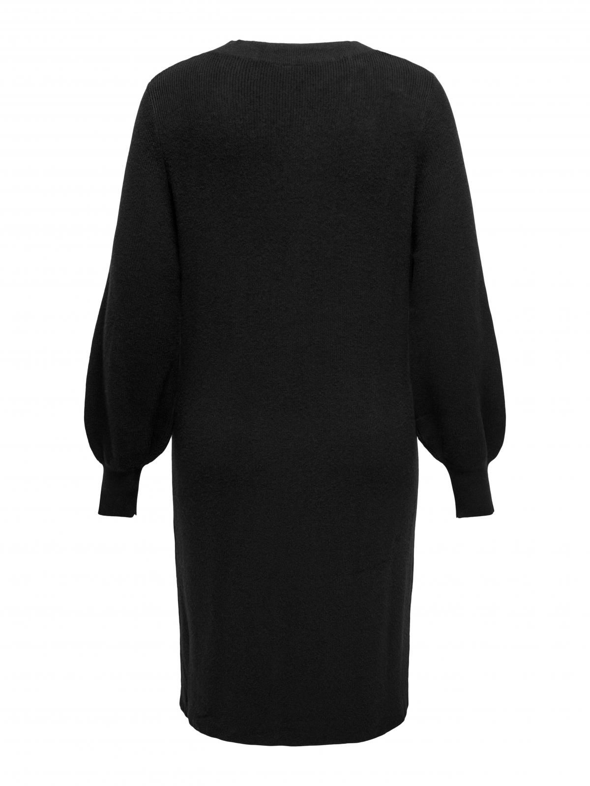 온리 커브핏 브이넥 미디 원피스 15327167_2161 BLACK / BLACK - 상세 이미지 4