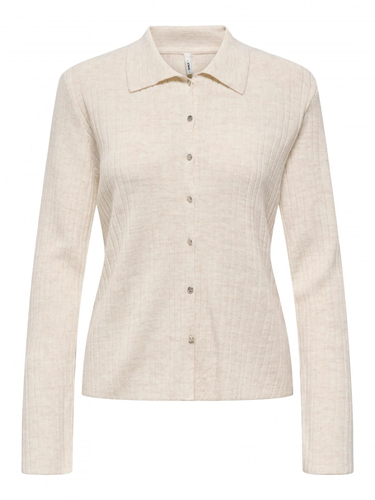 온리 미니멀 카라 니트 카디건 15353029_115_1232651 BEIGE / PUMICE STONE - 상세 이미지 3