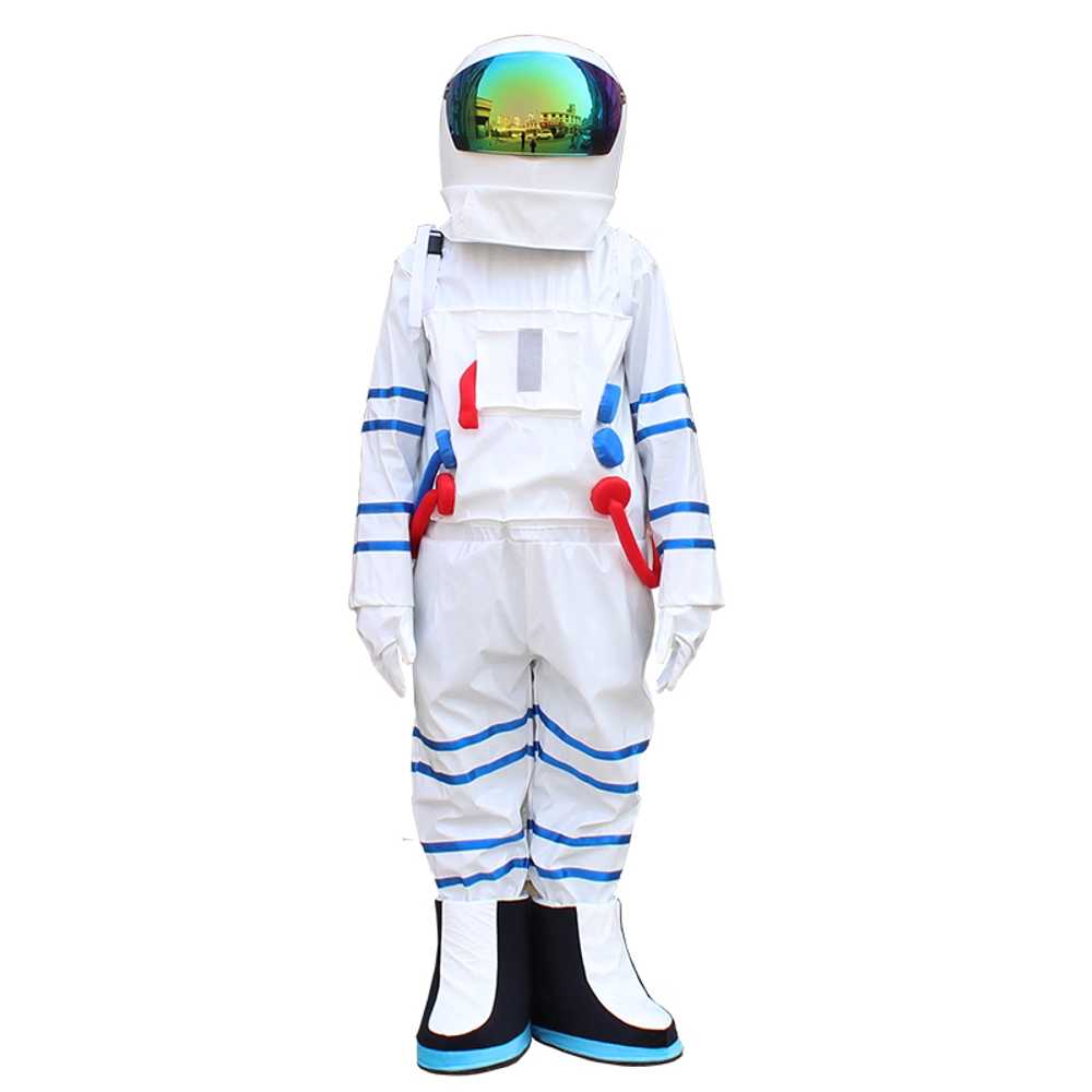 우주복 코스튬 성인 남녀 공용 할로윈 파티 의상 화이트 (100-180cm) - 상품 이미지