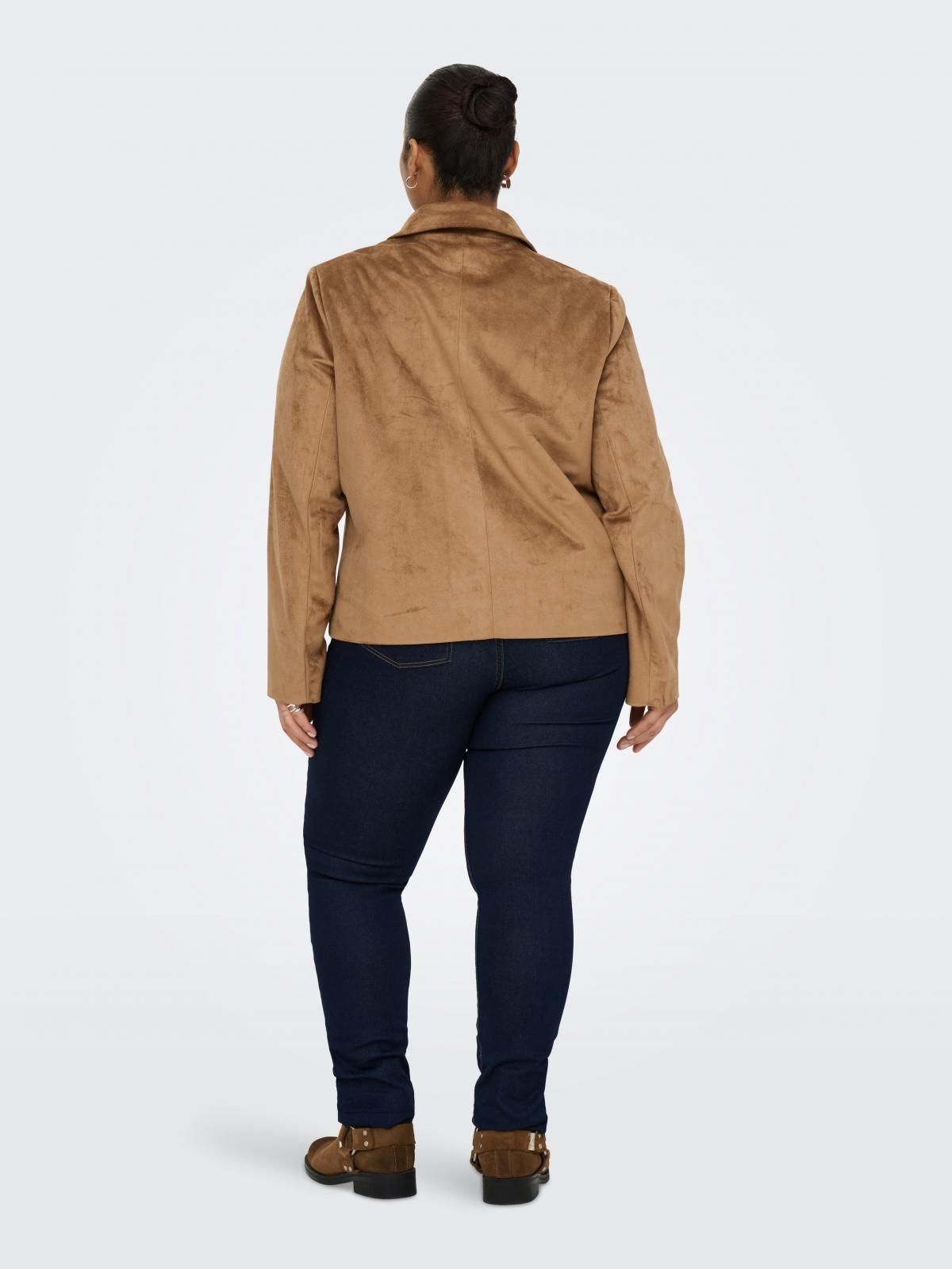 온리 스웨이드 테일러드 재킷 카멜 15360624_409 BROWN / COGNAC - 상세 이미지 3