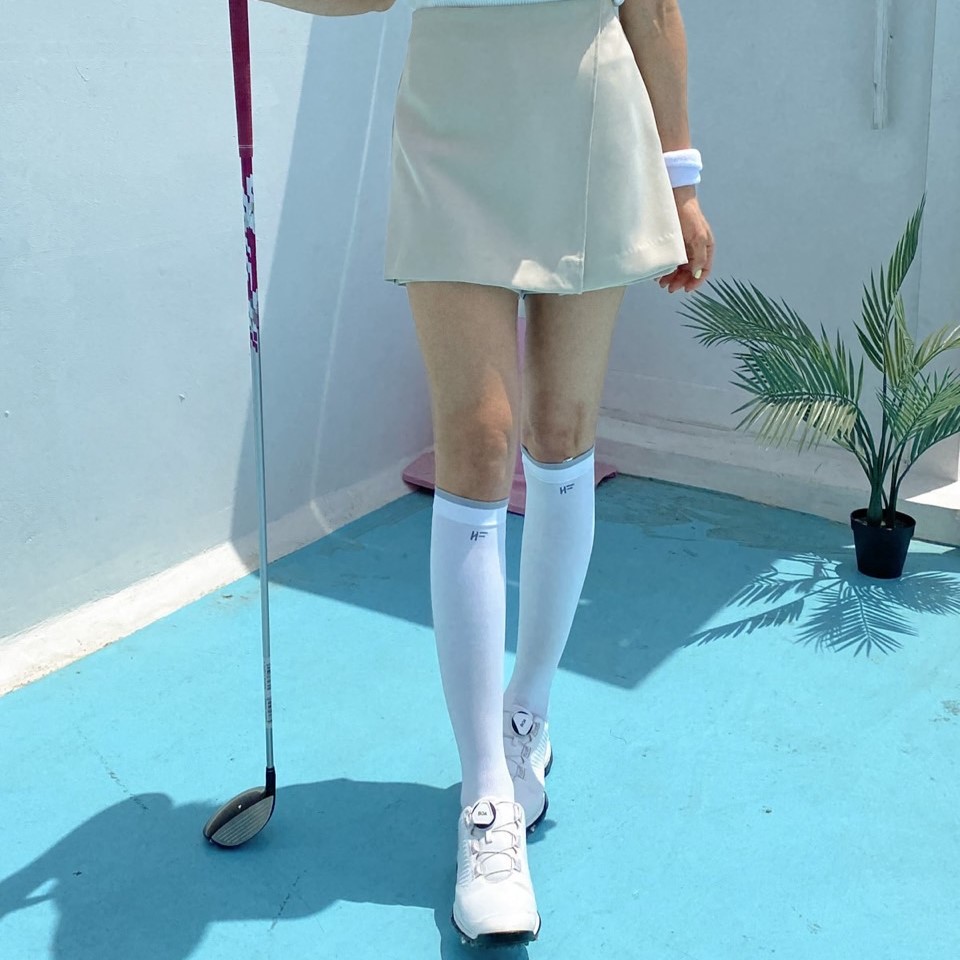 논슬립 압박 니삭스 미끄럼방지 필라테스 요가 테니스 러닝 골프 양말 이미지 6