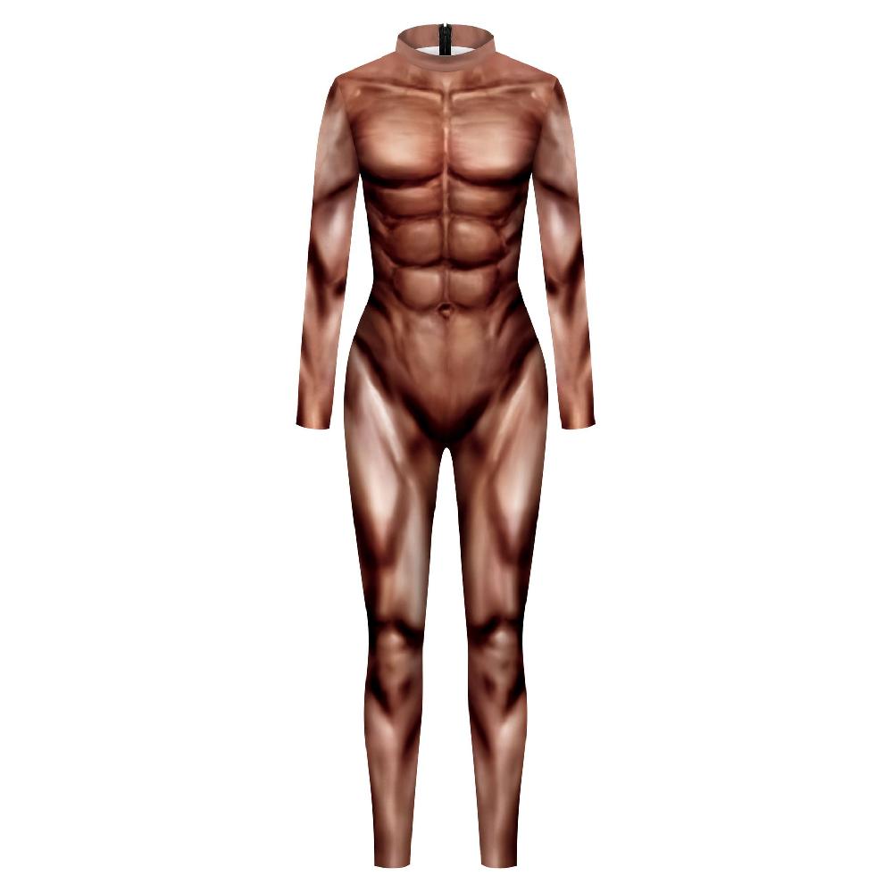3D 근육 프린트 전신 수트 남녀 공용 커플 코스프레 - 상세 이미지 4