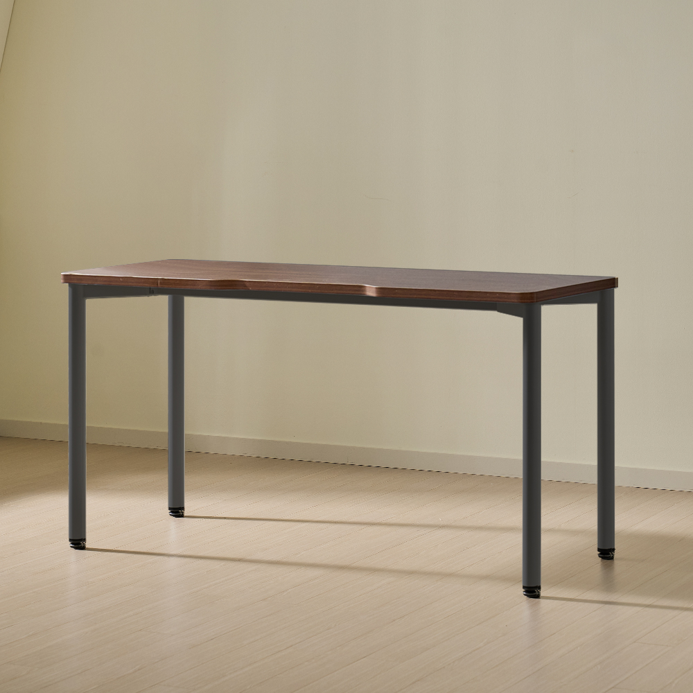 티에스퍼니처 두로 LPM 베이직 서재 데스크 1600x800mm, 블랙+라운드/라이트월넛 - 상품 이미지