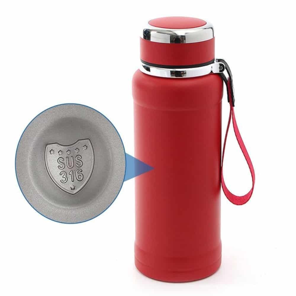 휴대용 보온병(600ml) (레드) 휴대용텀블러 휴대용물병 - 메인 이미지
