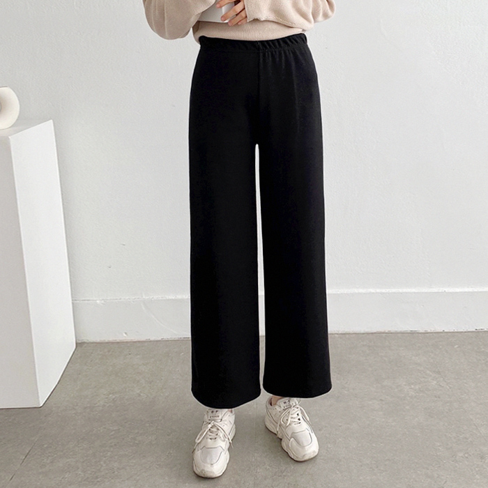 여성 와이드핏 기모 밴딩바지 데일리룩 1+1 구성 원데이핏 ONedayfit 제품 이미지