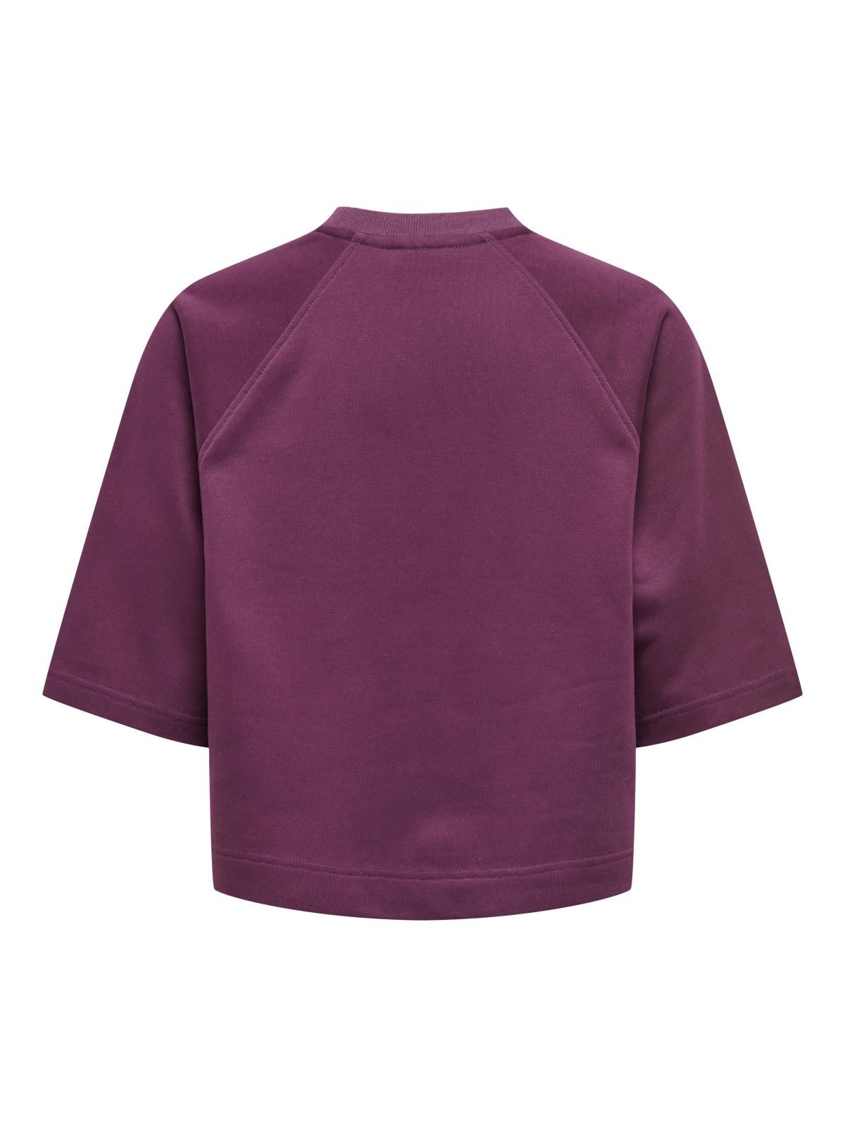 온리 베이직 라운드넥 테크니컬 맨투맨 15365101_1045 PURPLE / MAUVE WINE - 상세 이미지 4