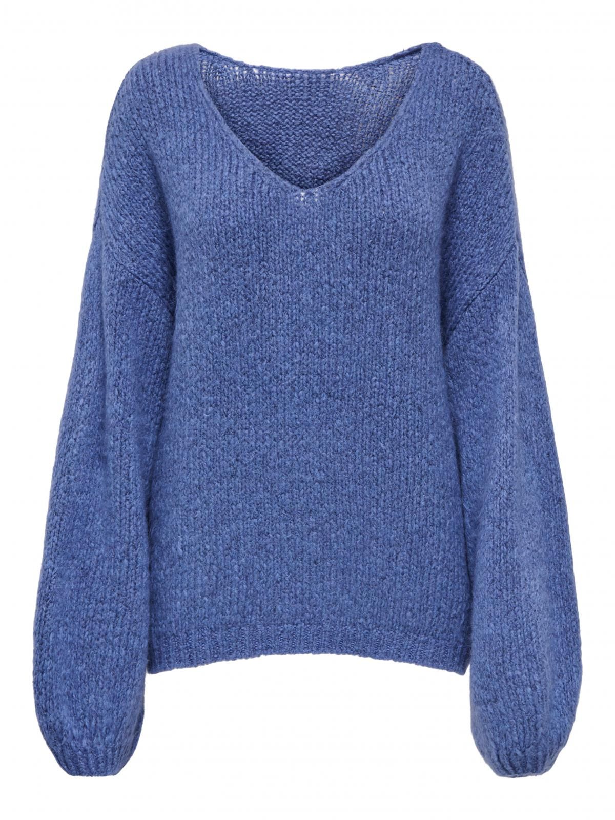 제이디와이 트렌디 브이넥 루즈핏 니트 스웨터 15334709_1186 BLUE / BLEACHED DENIM - 상세 이미지 4