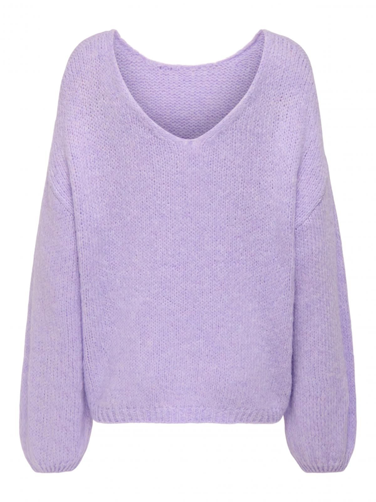 제이디와이 라벤더 루즈핏 브이넥 니트 스웨터 15334709_1129 PURPLE / PASTEL LILAC - 상세 이미지 4