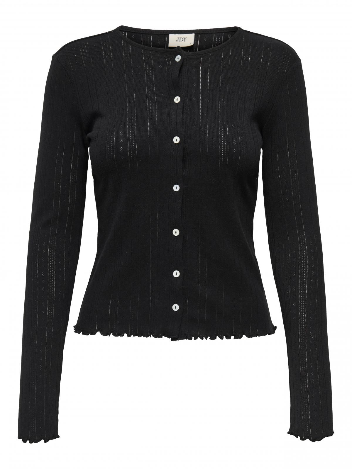 제이디와이 베이직 소프트 코튼 라운드넥 카디건 블랙 15341549_2161 BLACK / BLACK - 상세 이미지 4