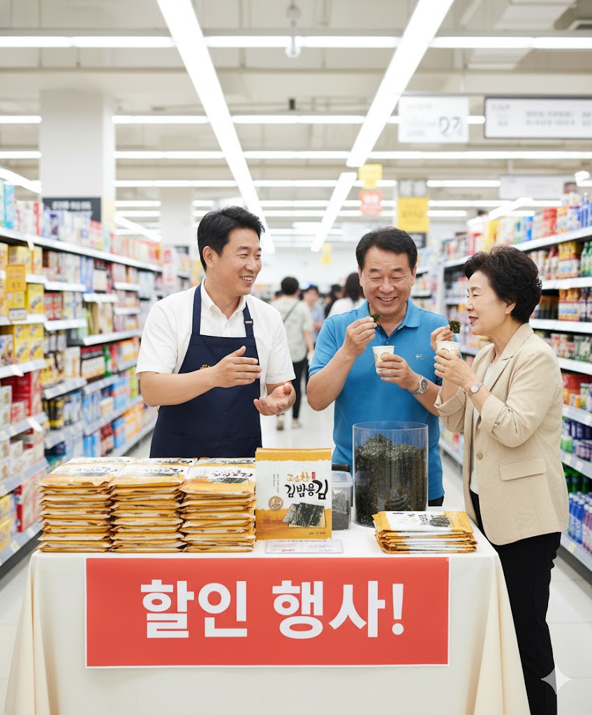 명식품본사 김밥김 100매 [대포장] 생김 화입 건조김 100개입, 1개 이미지 6