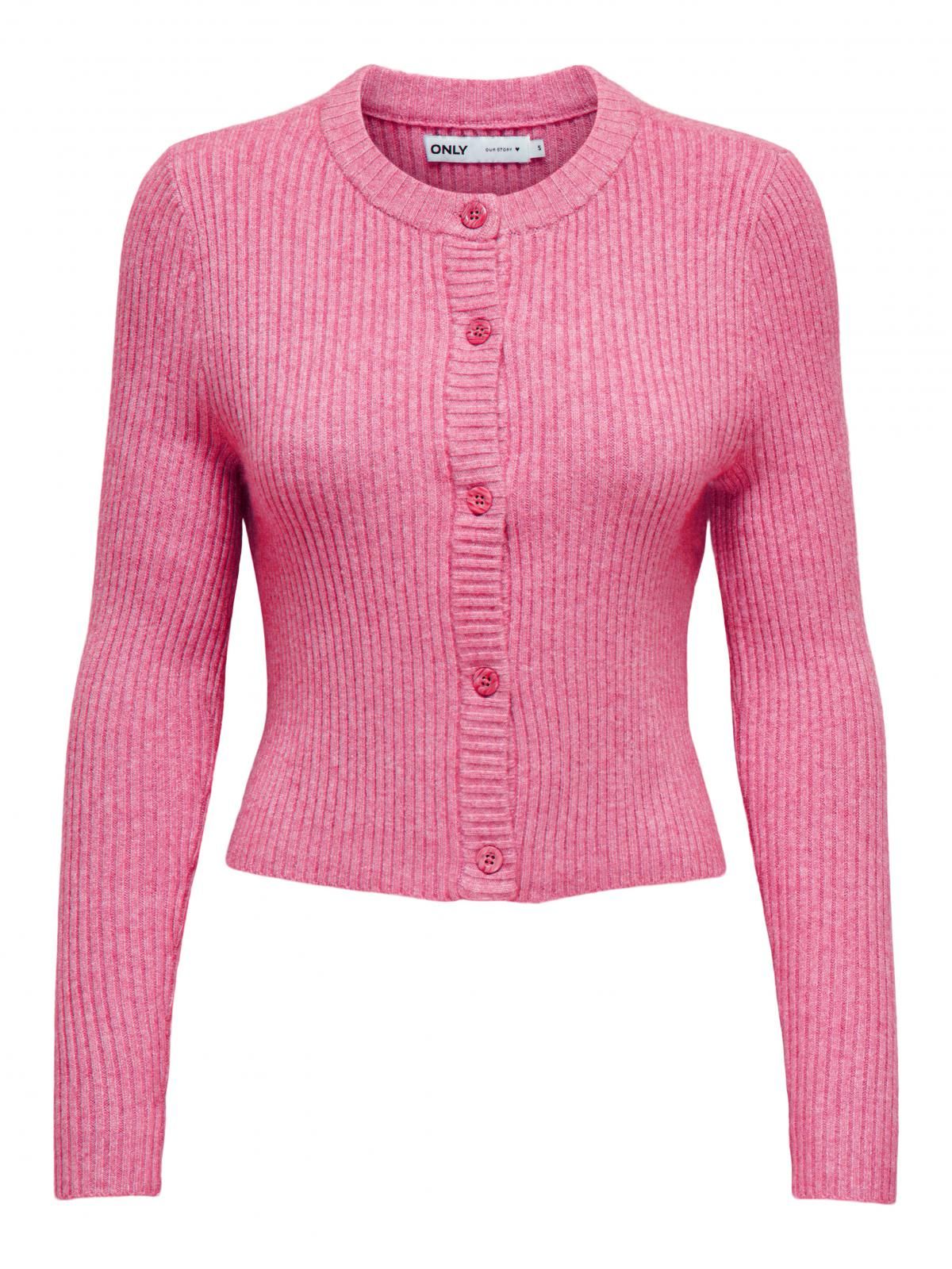 온리 페미닌 라운드넥 니트 카디건 15311840_830_1078321 RED / PINK - 상세 이미지 4