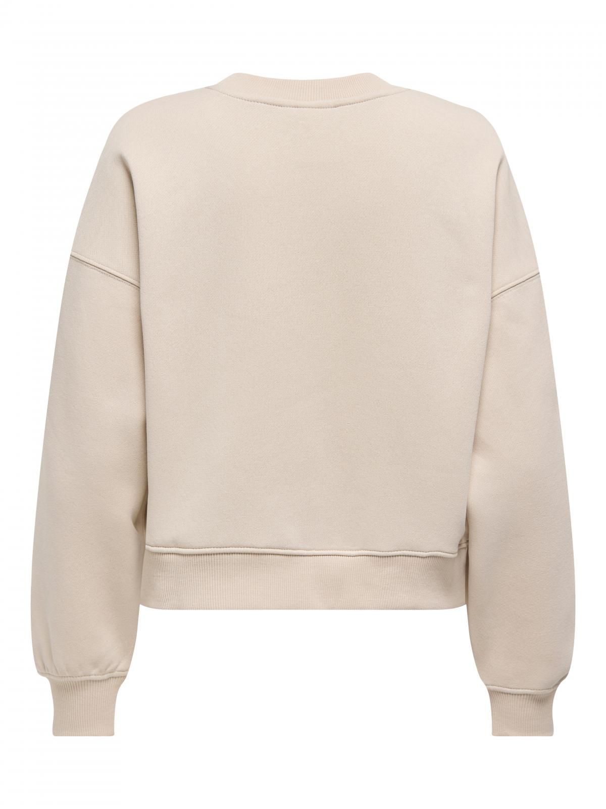 온리 미니멀 베이직 크루넥 맨투맨 15338727_115 BEIGE / PUMICE STONE - 상세 이미지 4