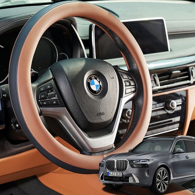 투톤 핸들커버 BMW X7 소프트 핸들커버 - 상품 이미지