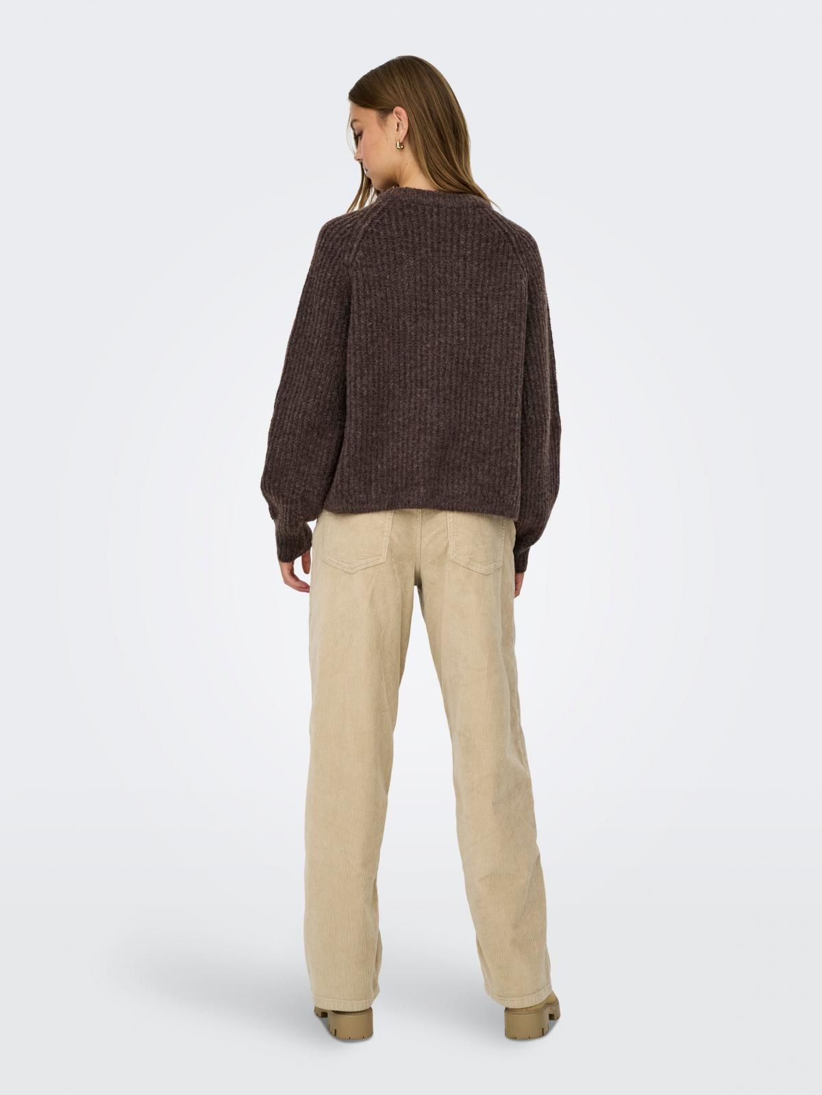 온리 소프트 라운드넥 니트 스웨터 15358569_280_1223563 BROWN / SEAL BROWN - 상세 이미지 3