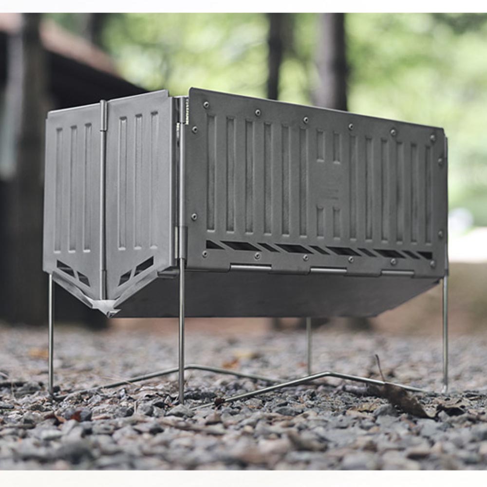 살반 컨테이너 이중연소 캠핑 화로대 BBQ 그릴 불멍 스토브