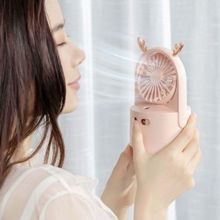 USB 미스트 가습기 미니 무드등 선풍기 사무실 데스크 선물 - 메인 이미지
