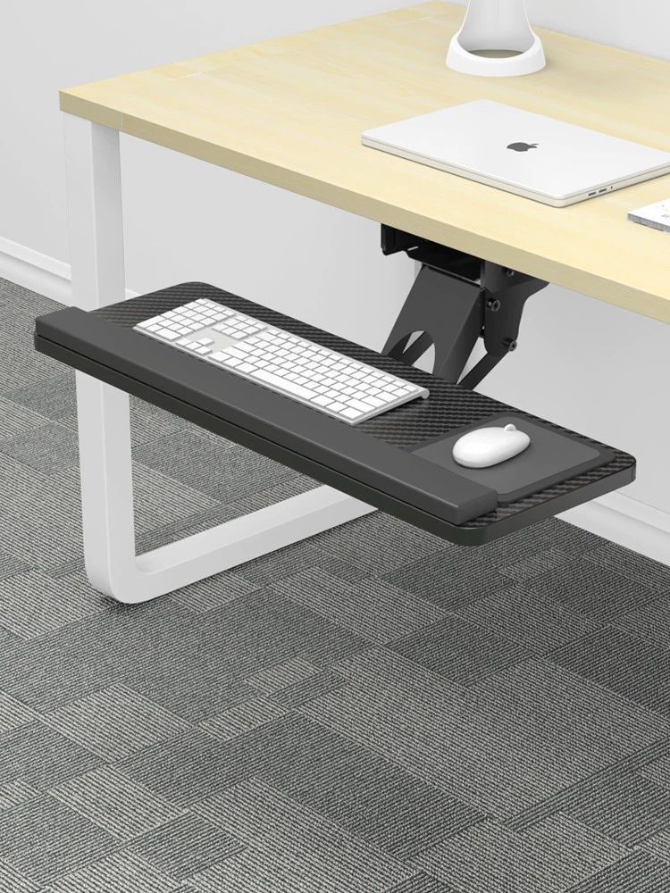키보드 트레이 레일형 컴퓨터 자판 받침대 책상 슬라이드 선반 - 상세 이미지 2