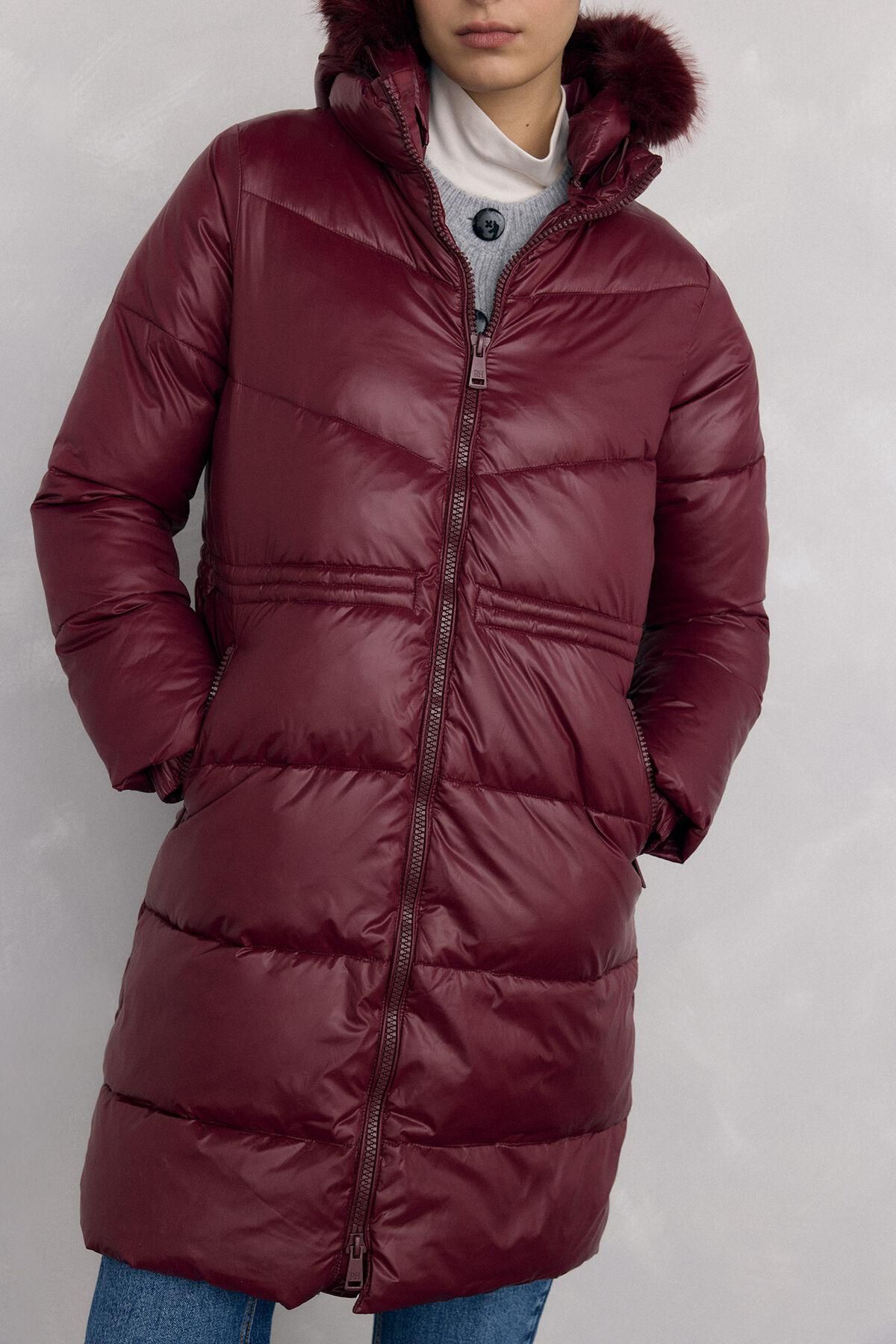 페드로 델 이에로 테크니컬 롱패딩 후드 에코 구스다운 버건디 8572343 BURDEOS - 상세 이미지 3