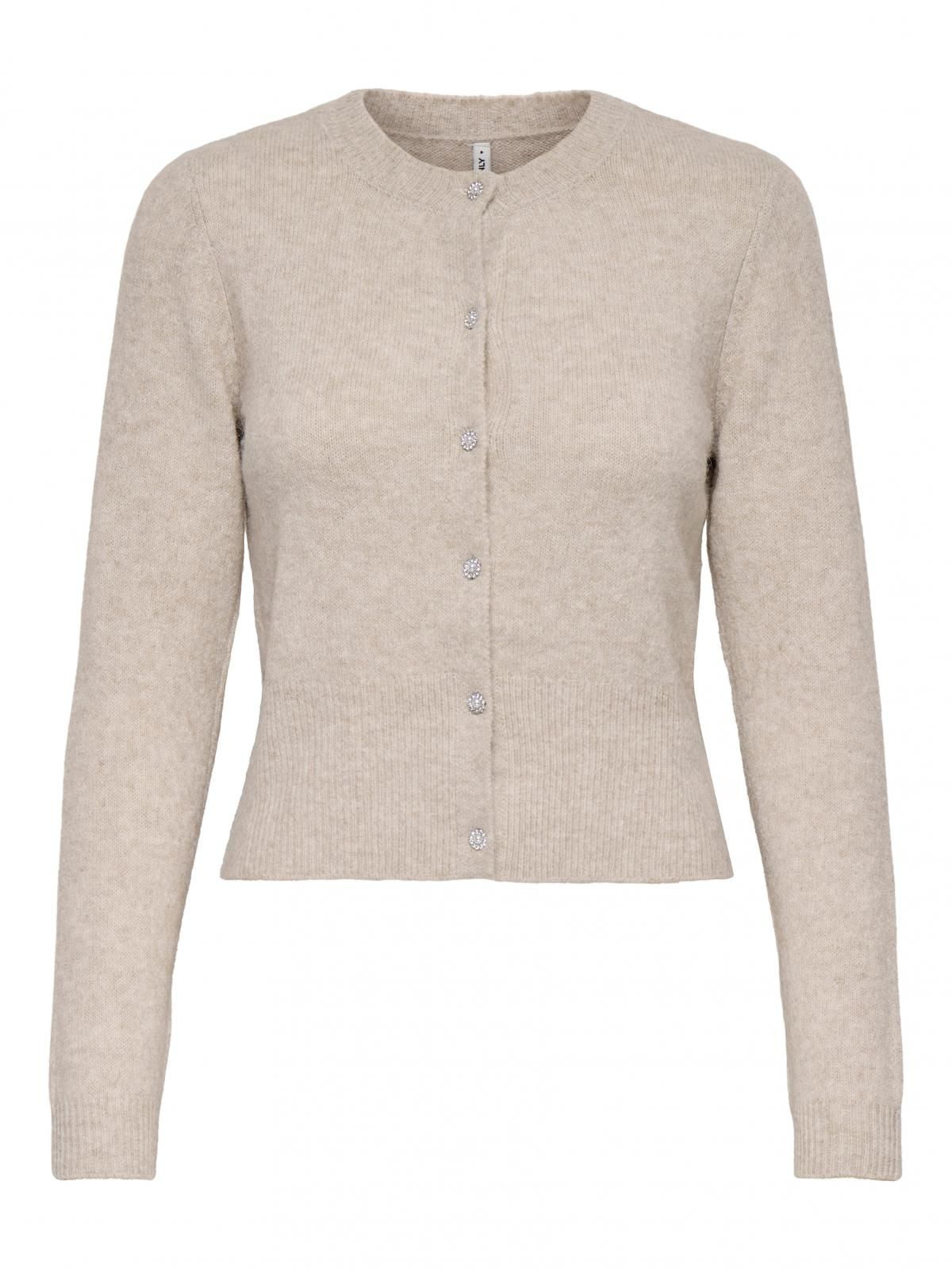 온리 라운드넥 플랫니트 베이지 카디건 15358548_115_1242721 BEIGE / PUMICE STONE - 상세 이미지 4