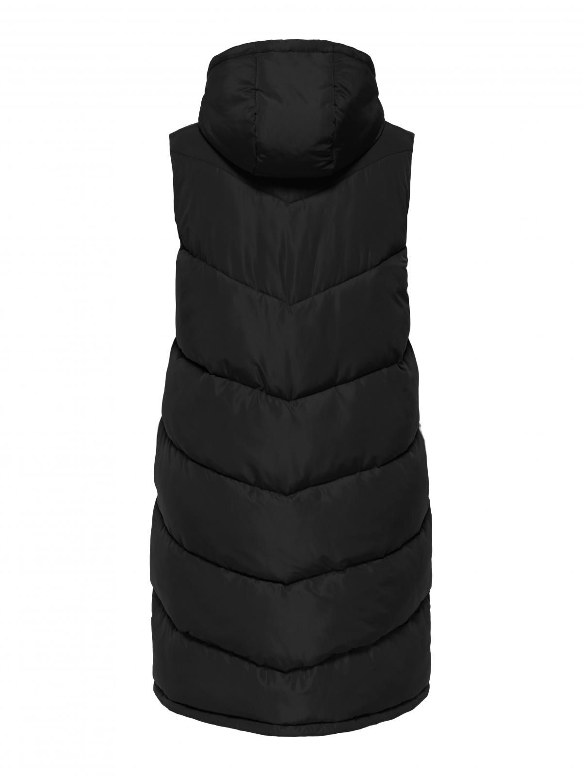 온리 테크니컬 롱 패딩 베스트 플러스사이즈 15358817_2161 BLACK / BLACK - 상세 이미지 4