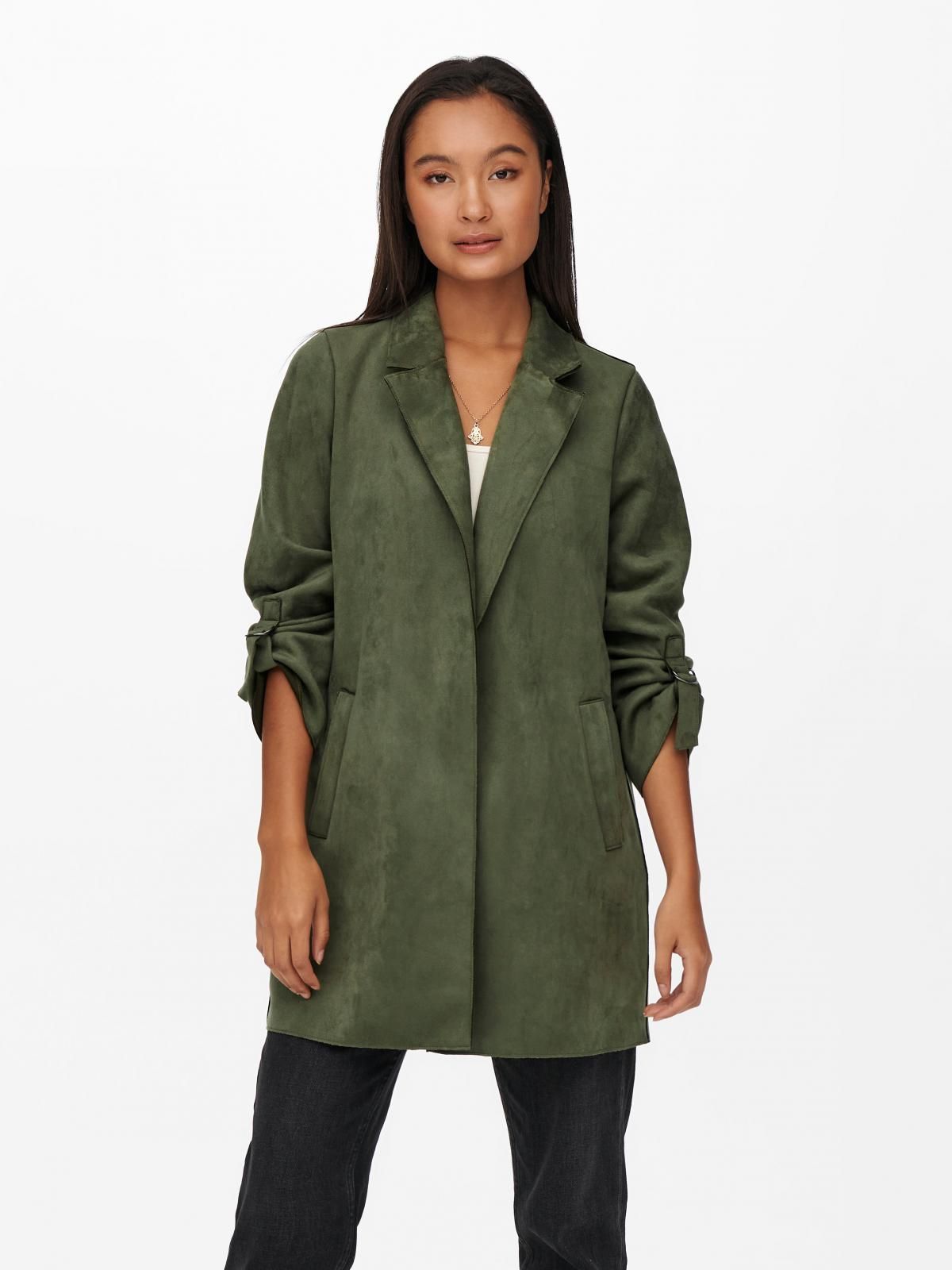 온리 테크니컬 오버핏 롱 코트 카키 15179864_4263 GREEN / KALAMATA - 상품 이미지