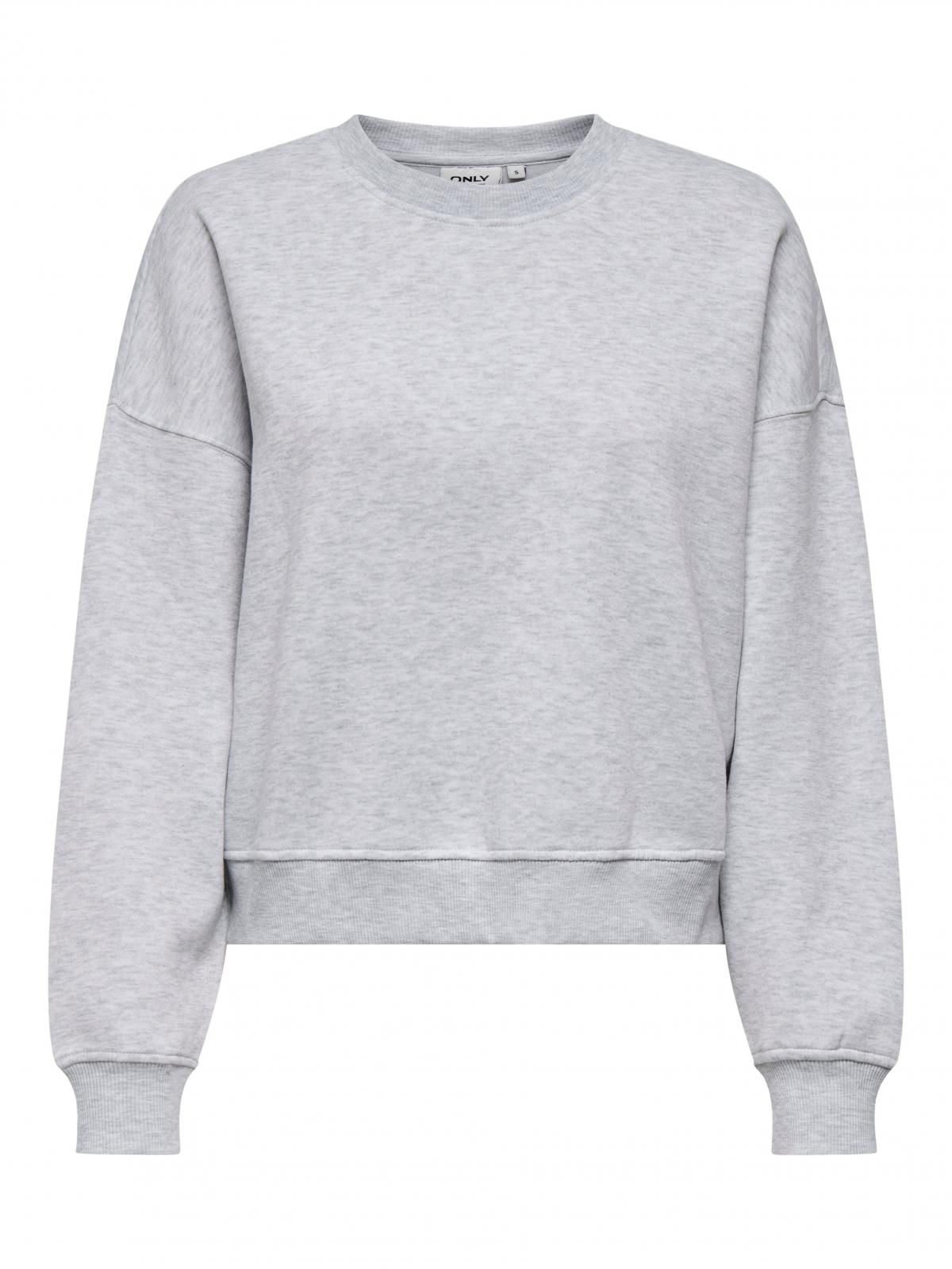 온리 라이트그레이 베이직 크루넥 맨투맨 15338727_2381 GREY / LIGHT GREY MELANGE - 상세 이미지 3