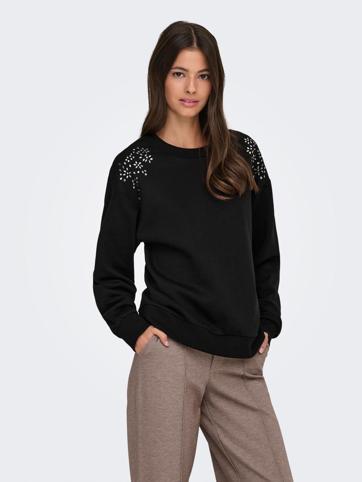 제이디와이 시퀸 포인트 블랙 라운드넥 맨투맨 15355925_2161_1213902 BLACK / BLACK - 상품 이미지