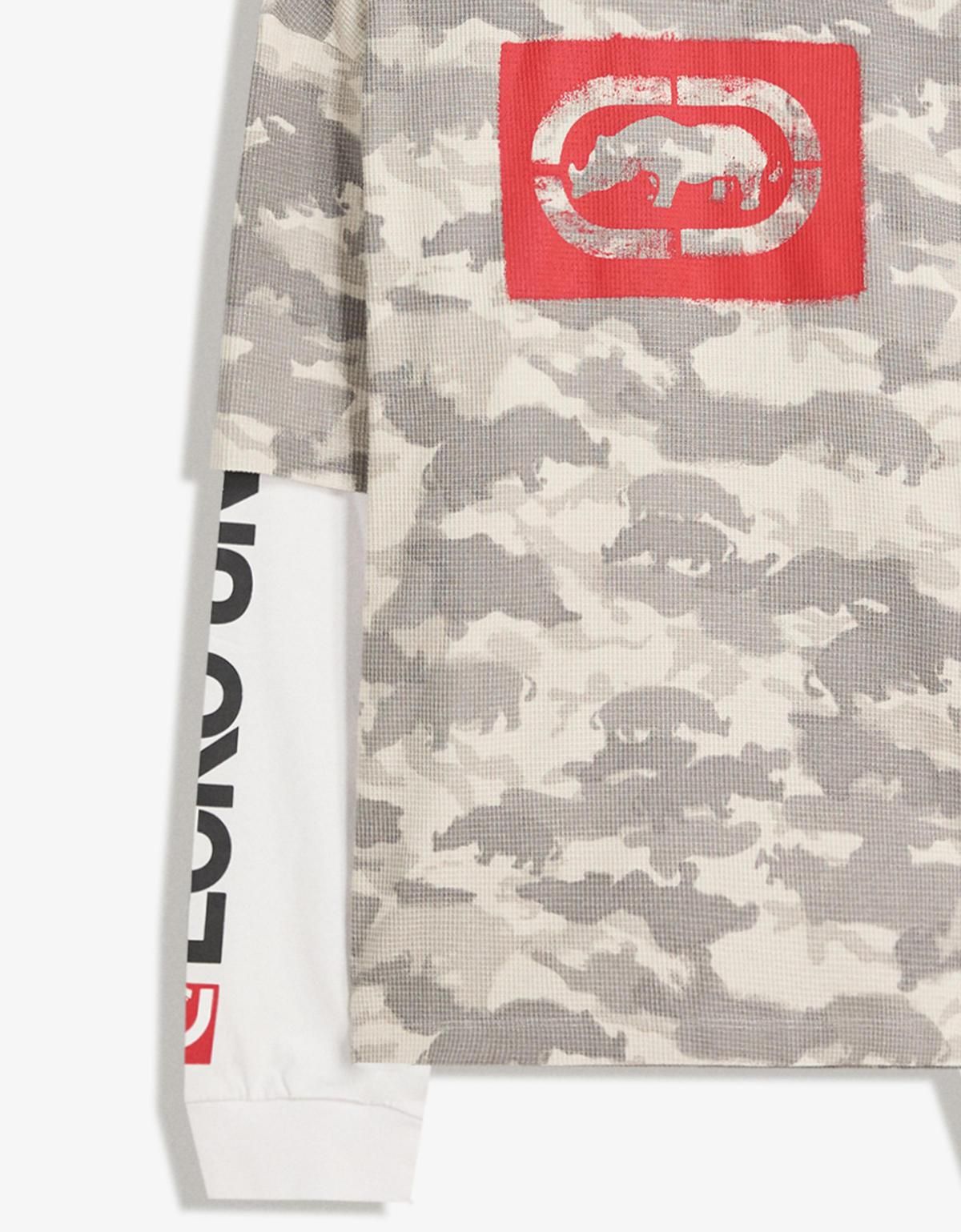 버쉬카 Ecko Unltd 카모플라주 레이어드 긴팔 티셔츠 8052/443 GREEN - 상세 이미지 4
