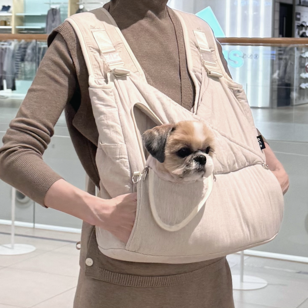 강아지 포대기 이동가방 모드니펫 앞가방 애견 슬링백 산책 백팩 S 제품 이미지