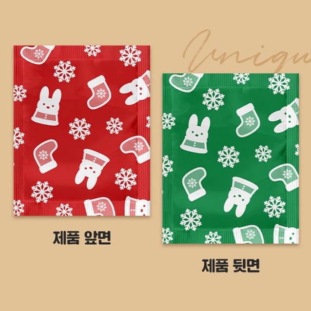60g 포켓용핫팩 캠핑용 휴대용손난로 양면디자인핫팩 30개 - 상세 이미지 2