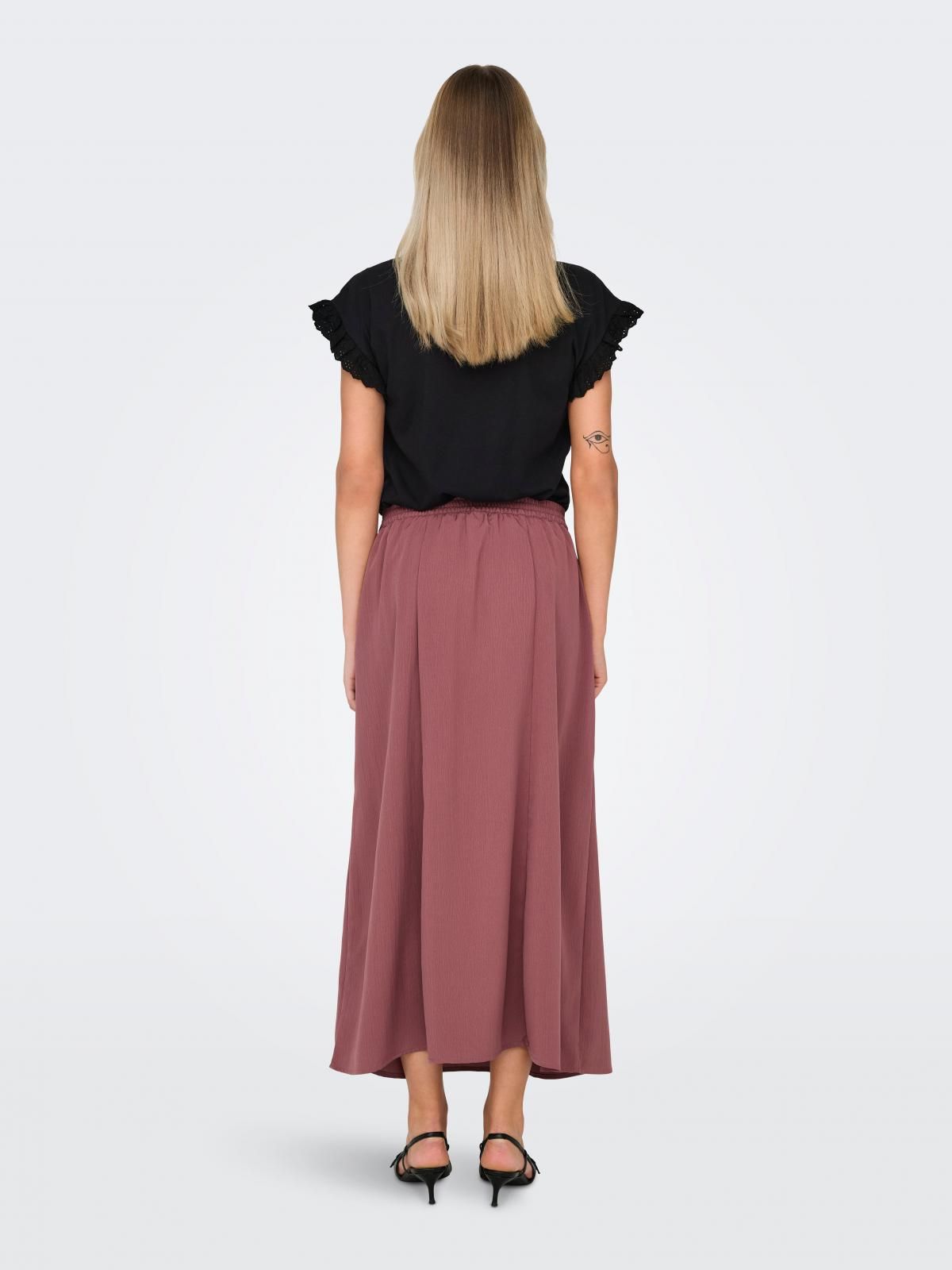 온리 페미닌 벨트 웨이스트 롱스커트 15335565_995 ROSE / ROSE BROWN - 상세 이미지 2